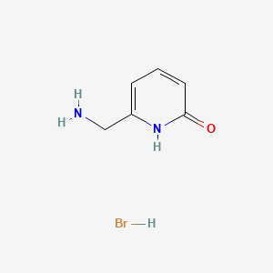 Chemical structure of 6-(Aminomethyl)pyridin-2(1H)-one hydrobromide