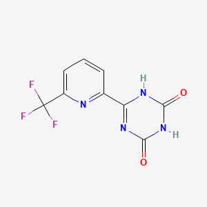 Chemical structure of 6-(6-(Trifluoromethyl)pyridin-2-yl)-1,3,5-triazine-2,4(1H,3H)-dione