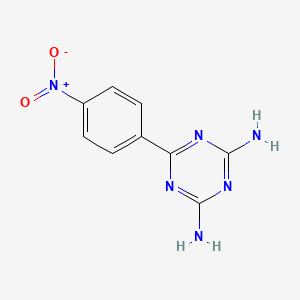 Chemical structure of 6-(4-Nitrophenyl)-1,3,5-triazine-2,4-diamine