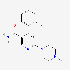 Chemical structure of 6-(4-Methylpiperazin-1-yl)-4-(o-tolyl)nicotinamide