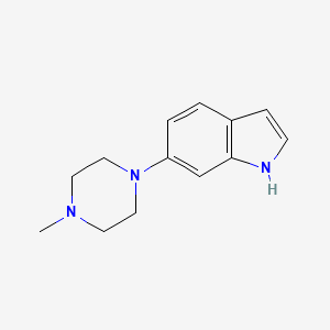 Chemical structure of 6-(4-Methylpiperazin-1-yl)-1H-indole