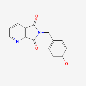 Chemical structure of 6-(4-methoxybenzyl)-5H-pyrrolo[3,4-b]pyridine-5,7(6H)-dione