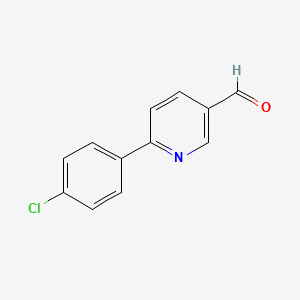 Chemical structure of 6-(4-Chlorophenyl)-3-pyridinecarbaldehyde