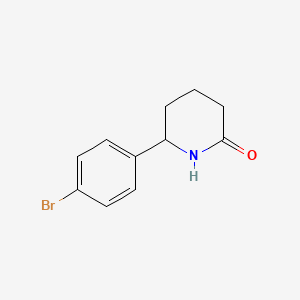 Chemical structure of 6-(4-Bromophenyl)piperidin-2-one