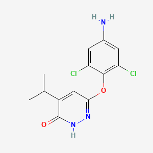 Chemical structure of 6-(4-Amino-2,6-dichlorophenoxy)-4-isopropylpyridazin-3(2H)-one