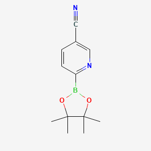 Chemical structure of 5-Cyanopyridine-2-boronic acid pinacol ester