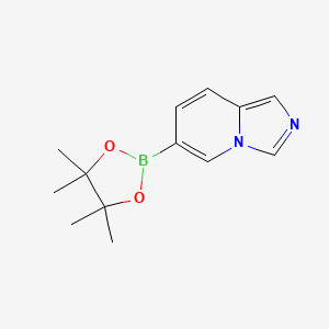 Chemical structure of 6-(4,4,5,5-Tetramethyl-1,3,2-dioxaborolan-2-yl)imidazo[1,5-a]pyridine