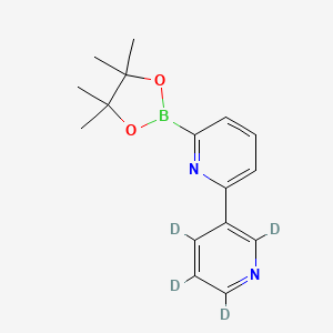 Chemical structure of 6-(3-Pyridyl-d4)-pyridine-2-boronic acid pinacol ester