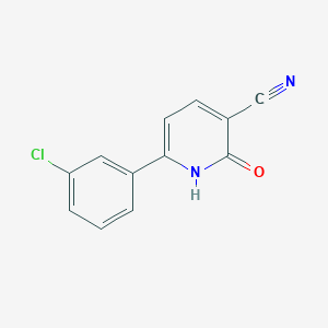 Chemical structure of 6-(3-Chlorophenyl)-2-oxo-1,2-dihydropyridine-3-carbonitrile