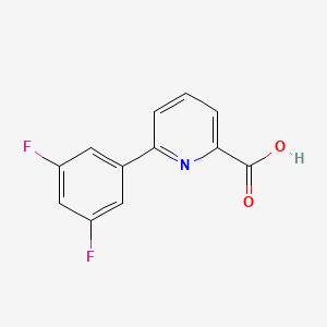 Chemical structure of 6-(3,5-Difluorophenyl)picolinic acid