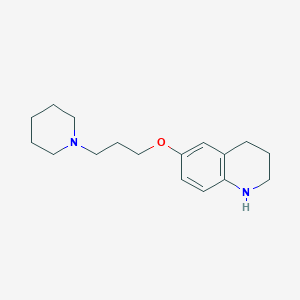 Chemical structure of 6-(3-(Piperidin-1-yl)propoxy)-1,2,3,4-tetrahydroquinoline