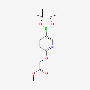 Chemical structure of 6-(2-Methoxy-2-oxoethoxy)-3-pyridineboronic Acid Pinacol Ester