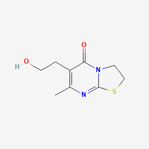 Chemical structure of 6-(2-Hydroxyethyl)-7-methyl-2H-thiazolo[3,2-a]pyrimidin-5(3H)-one