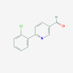Chemical structure of 6-(2-Chlorophenyl)-3-pyridinecarbaldehyde