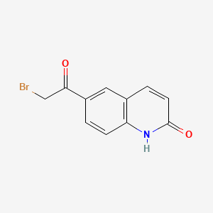 Chemical structure of 6-(2-Bromoacetyl)-2(1H)-quinolinone