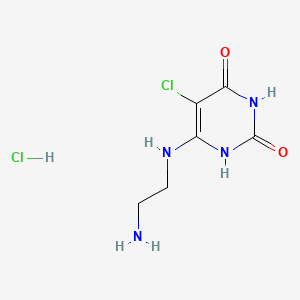 Chemical structure of 6-(2-Aminoethyl)amino-5-chlorouracil