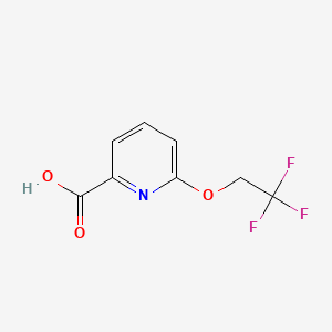 Chemical structure of 6-(2,2,2-Trifluoroethoxy)picolinic acid