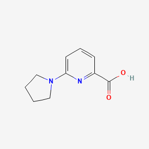 Chemical structure of 6-(1-Pyrrolidyl)pyridine-2-carboxylic Acid