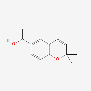 Chemical structure of 6-(1-Hydroxyethyl)-2,2-dimethylchromene