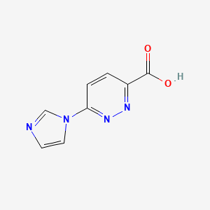 Chemical structure of 6-(1H-Imidazol-1-yl)pyridazine-3-carboxylic acid