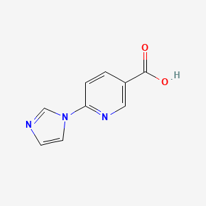 Chemical structure of 6-(1H-Imidazol-1-yl)nicotinic acid