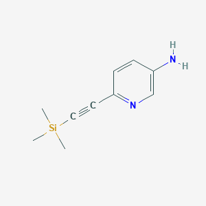 Chemical structure of 6-((Trimethylsilyl)ethynyl)pyridin-3-amine