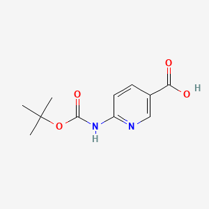 Chemical structure of 6-((tert-Butoxycarbonyl)amino)nicotinic acid