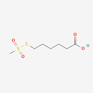 Chemical structure of 6-((Methylsulfonyl)thio)hexanoic acid