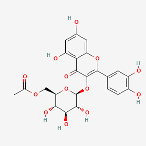 Chemical structure of 6“-O-Acetylisoquercitrin