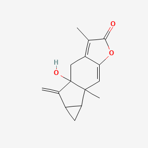 Chemical structure of 5α-Hydroxychloranthalactone A