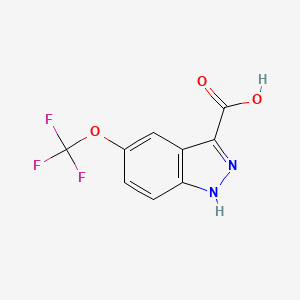 Chemical structure of 5-TRIFLUOROMETHOXY-1H-INDAZOLE-3-CARBOXYLIC ACID