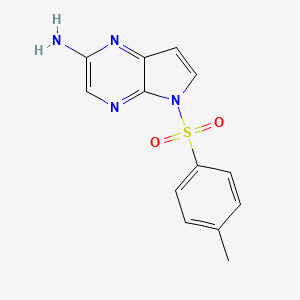 Chemical structure of 5-Tosyl-5H-pyrrolo[2,3-b]pyrazin-2-amine