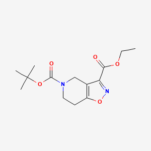 Chemical structure of 5-tert-Butyl 3-ethyl 6,7-dihydroisoxazolo[4,5-c]pyridine-3,5(4H)-dicarboxylate