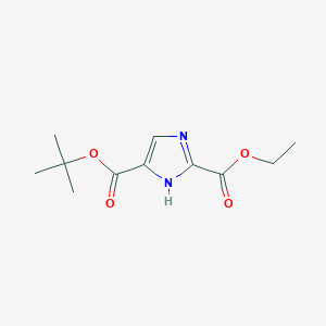 Chemical structure of 5-tert-Butyl 2-ethyl 1H-imidazole-2,5-dicarboxylate