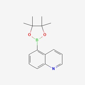 Chemical structure of 5-Quinolineboronic Acid Pinacol Ester
