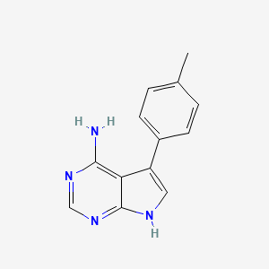 Chemical structure of 5-p-Tolyl-7H-pyrrolo[2,3-d]pyrimidin-4-amine