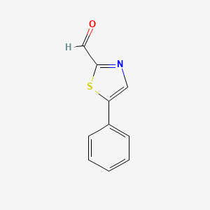Chemical structure of 5-Phenylthiazole-2-carbaldehyde