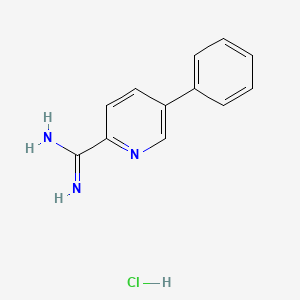 Chemical structure of 5-Phenylpicolinimidamide hydrochloride