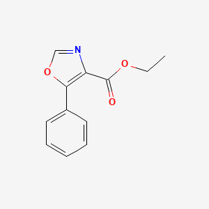Chemical structure of Ethyl 5-phenyl-1,3-oxazole-4-carboxylate
