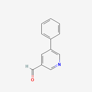 Chemical structure of 5-Phenylnicotinaldehyde