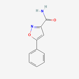 Chemical structure of 5-Phenylisoxazole-3-carboxamide