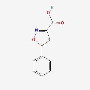 Chemical structure of 5-Phenyl-4,5-dihydroisoxazole-3-carboxylic acid
