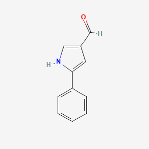 Chemical structure of 5-phenyl-1H-pyrrole-3-carbaldehyde