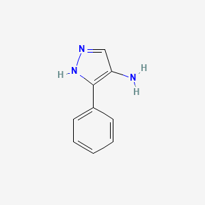 Chemical structure of 5-Phenyl-1H-pyrazol-4-amine