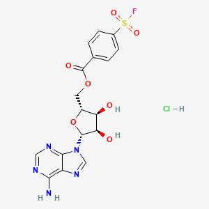 Chemical structure of 5'-P-FLUOROSULFONYL-BENZOYLADENOSINE HYDROCHLORIDE