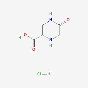 Chemical structure of 5-Oxopiperazine-2-carboxylic acid hydrochloride