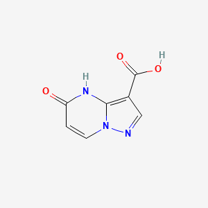 Chemical structure of 5-oxo-4H,5H-pyrazolo[1,5-a]pyrimidine-3-carboxylic acid