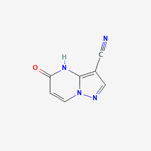 Chemical structure of 5-Oxo-4,5-dihydropyrazolo[1,5-a]pyrimidine-3-carbonitrile