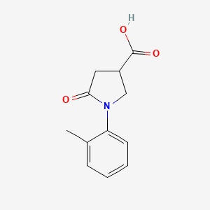 Chemical structure of 5-Oxo-1-(o-tolyl)pyrrolidine-3-carboxylic acid