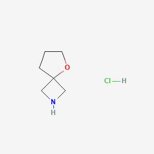 Chemical structure of 5-Oxa-2-azaspiro[3.4]octane hydrochloride